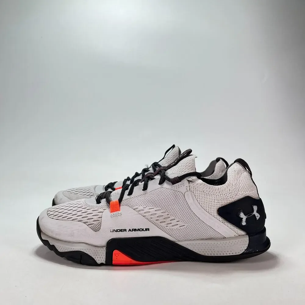 Under Armour TriBase Reign 2 Halo Gray Training Shoes Sneakers Men's Size 8